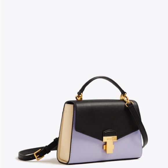 Tory Burch Juliette Small Colorblock Top-Handle Satchel Bag - Picture 6 of 8